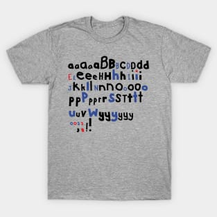 Almost an Alphabet Typography T-Shirt